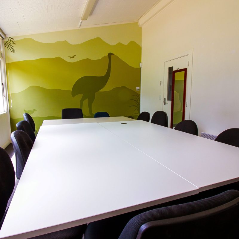 Meeting room in environmental coworking space Christchurch